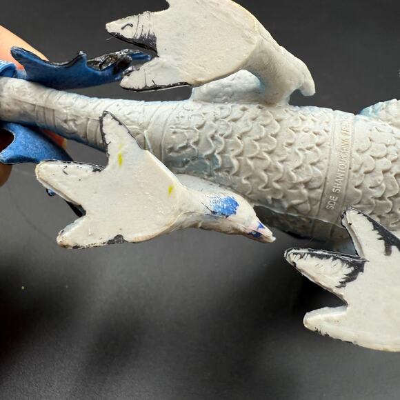 Ice Blue Dragon Toy Figure Blue and Black SDE Shantou - Picture 10 of 13